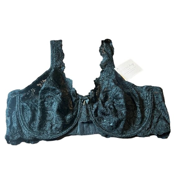 Smart & Sexy Black Lace Full Coverage Bra 42C 85045 NWT - Picture 1 of 6